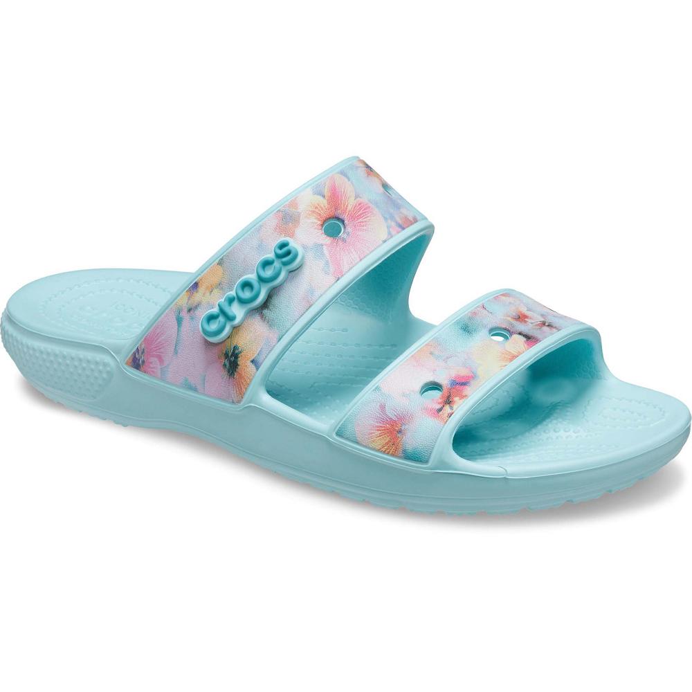 Turquoise Men's Crocs Classic Dream Sandals | NZ 1234SGLO